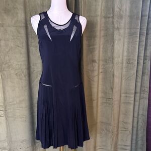 Victoria Beckham Elegant Black/ blue Sleeveless Dress, us6